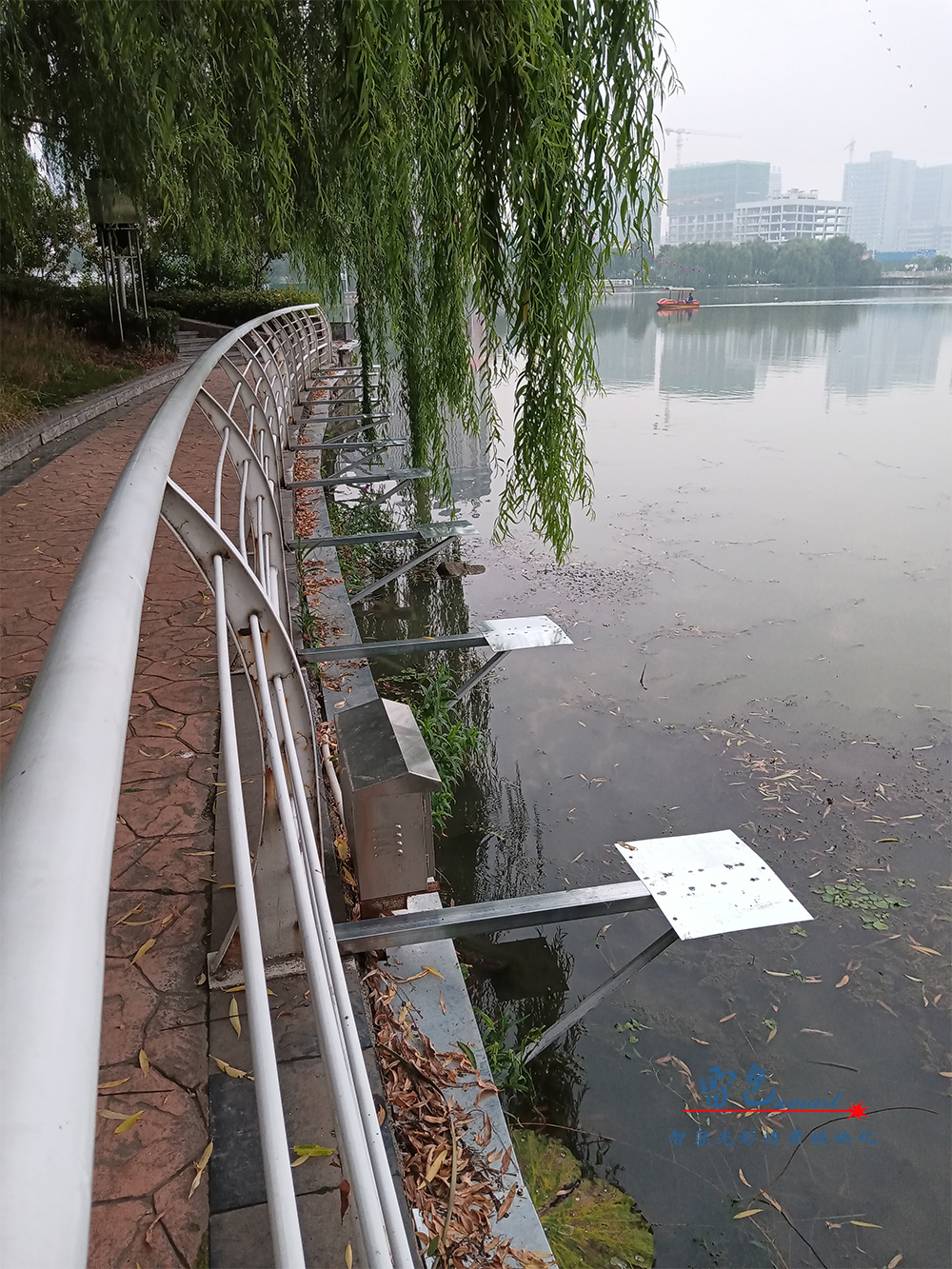 由雷色光電打造的“大美漯河·水韻西城”共慶百年華誕月灣湖之夜主題燈光秀上演啦！(圖17)